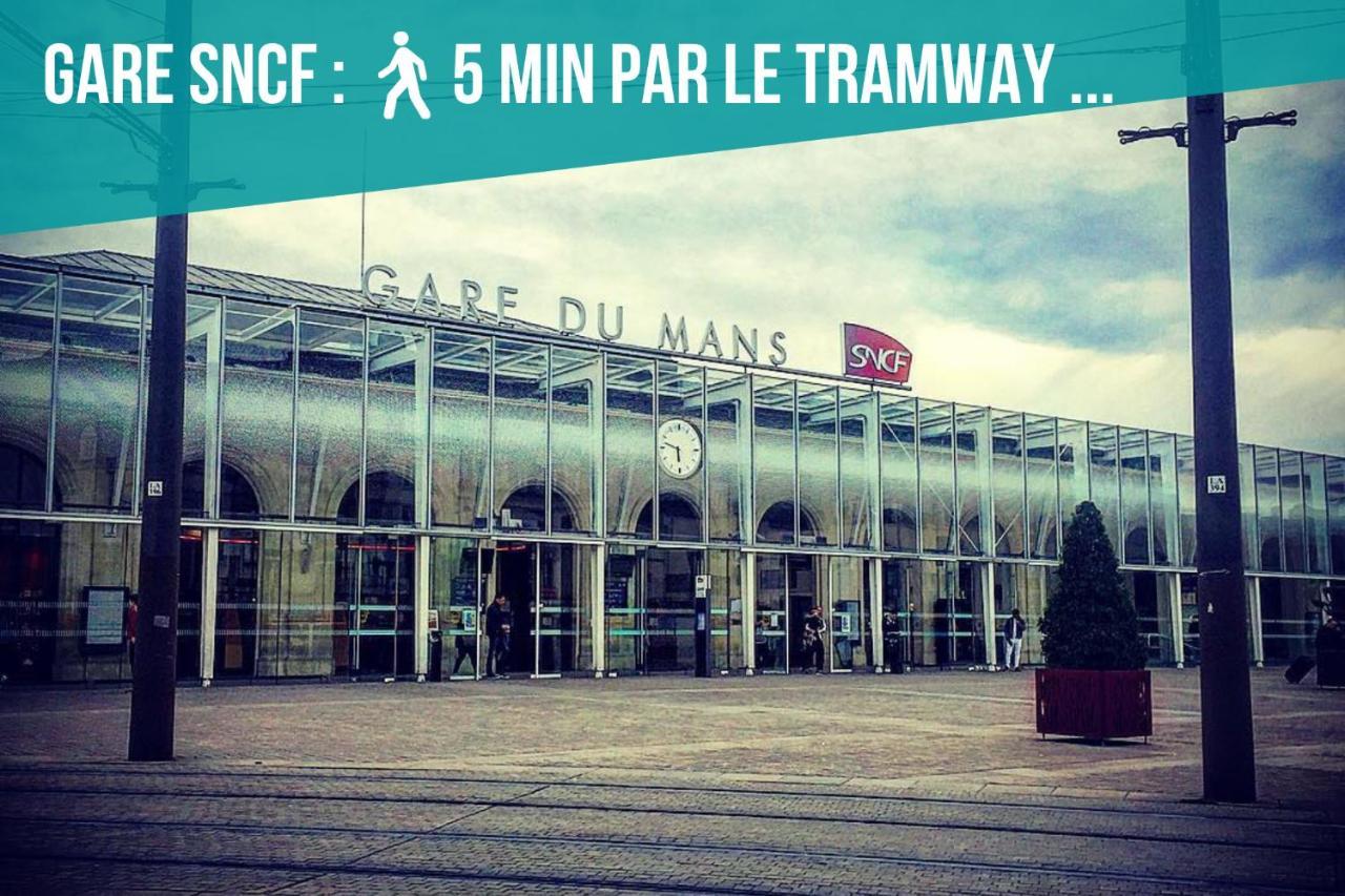 Tramway 8 Jaures Cosy Proche Gare Daire Le Mans Dış mekan fotoğraf